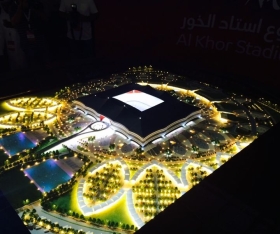 بالصور .. إطلاق التصميم النهائي لـ"استاد البيت" بالخور