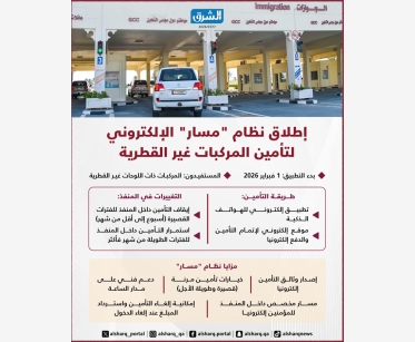 إطلاق نظام "مسار" الإلكتروني لتأمين المركبات غير القطرية