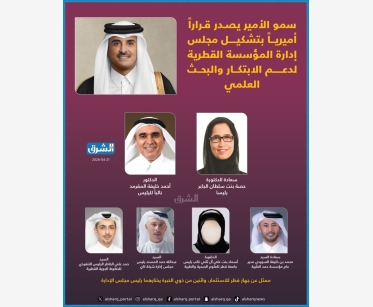سمو الأمير يصدر قراراً أميرياً بتشكيل مجلس إدارة المؤسسة القطرية لدعم الابتكار والبحث العلمي