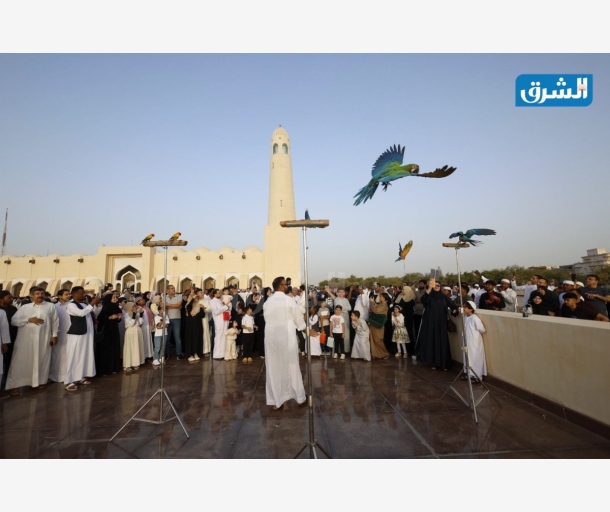 جانب من فعاليات عيد الأضحى المبارك في محيط جامع الإمام محمد بن عبد الوهاب