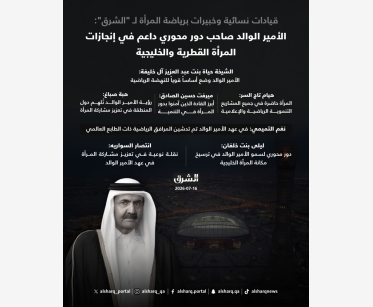 قيادات نسائية وخبيرات برياضة المرأة لـ "الشرق": الأمير الوالد صاحب دور محوري داعم في إنجازات المرأة القطرية والخليجية