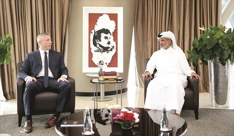                                        رئيس الاتحاد القطري مع رئيس الاتحاد الصربي                                     