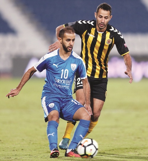لقطة من بطولة كأس QSL لكرة القدم
