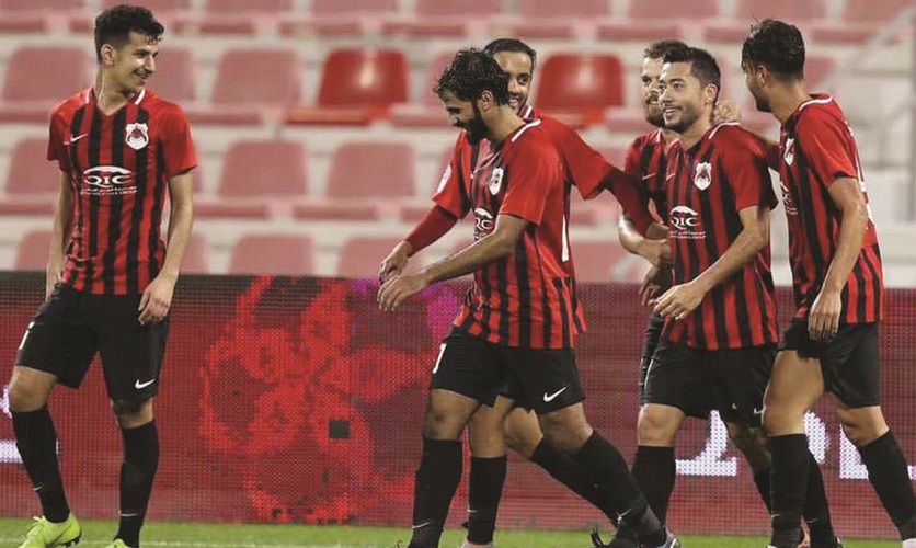  فرحة لاعبي الريان بالفوز على السيلية 