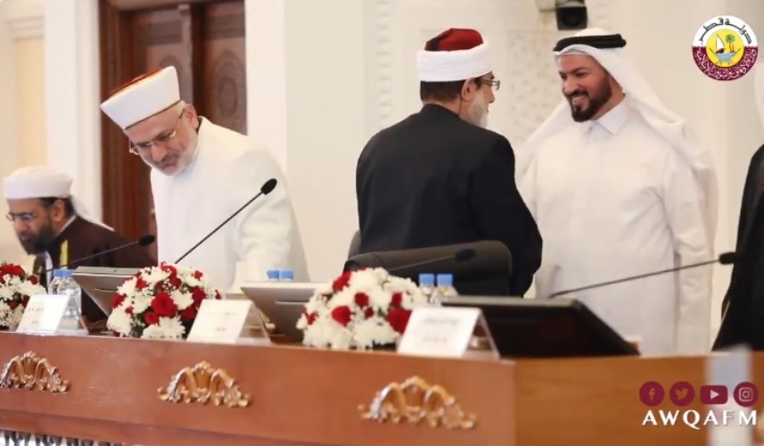 وزير الأوقاف خلال زيارته مقر المسابقة - صورة من فيديو نشرته الوزارة
