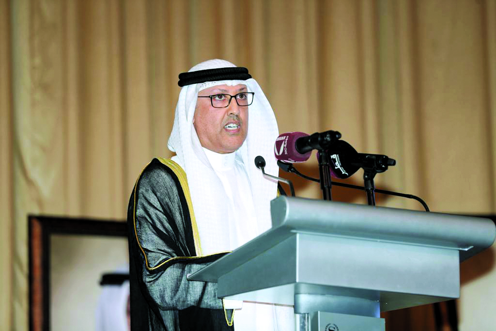 سفير دولة الكويت يخاطب الحضور في حفل العيد الوطني