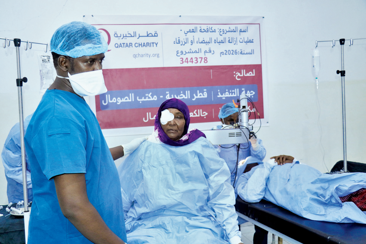 قطر الخيرية: 1110 مستفيدين من حملة علاج العيون بالصومال