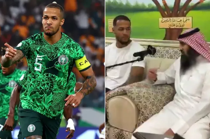 بالفيديو.. لاعب ⁧‫الأهلي‬⁩ القطري ويليام تروست إيكونغ يعتنق الإسلام